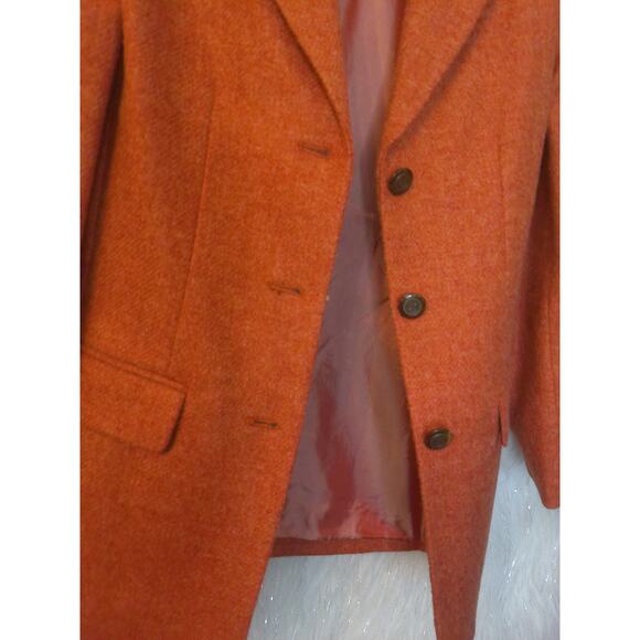 Vintage Talbots Rust Orange Wool Blazer Jacket Old Money Size 6 - Picture 5 of 6